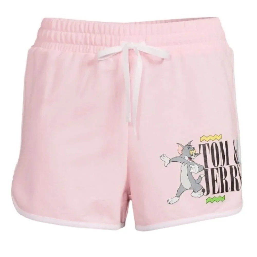 Tom & Jerry Womens Juniors Terry Cloth Shorts